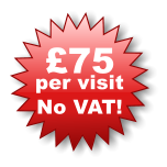 75 per visit  No VAT!